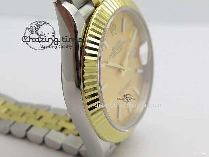MiroTime 0115 DateJust II 41mm SS YG BP Maker Best Edition Gold Dial On New Version Jubilee Bracelet A Premium 3603